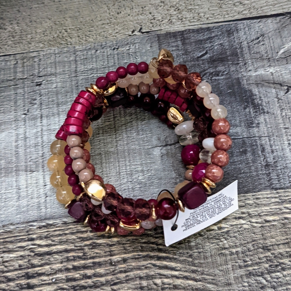 Chico's Multi-Colored Beaded Necklace, Earring and Bracelet Set - Picture 6 of 7